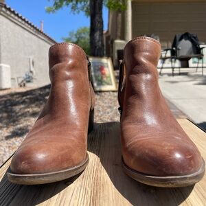 Lucky Brand Brown Leather Ankle Boots